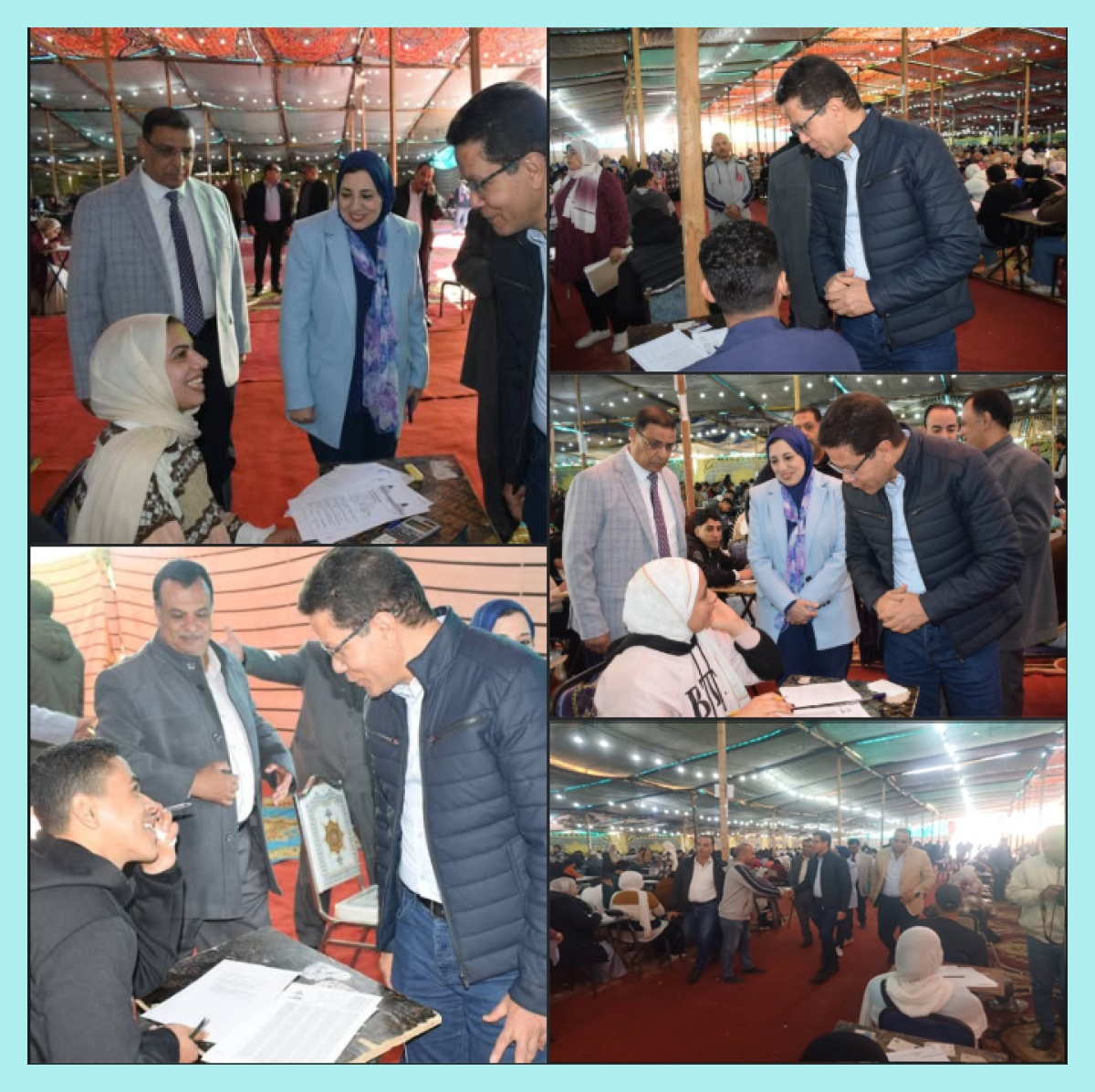 رئيس جامعة بنها يتفقد سير الامتحانات بكلية التربية